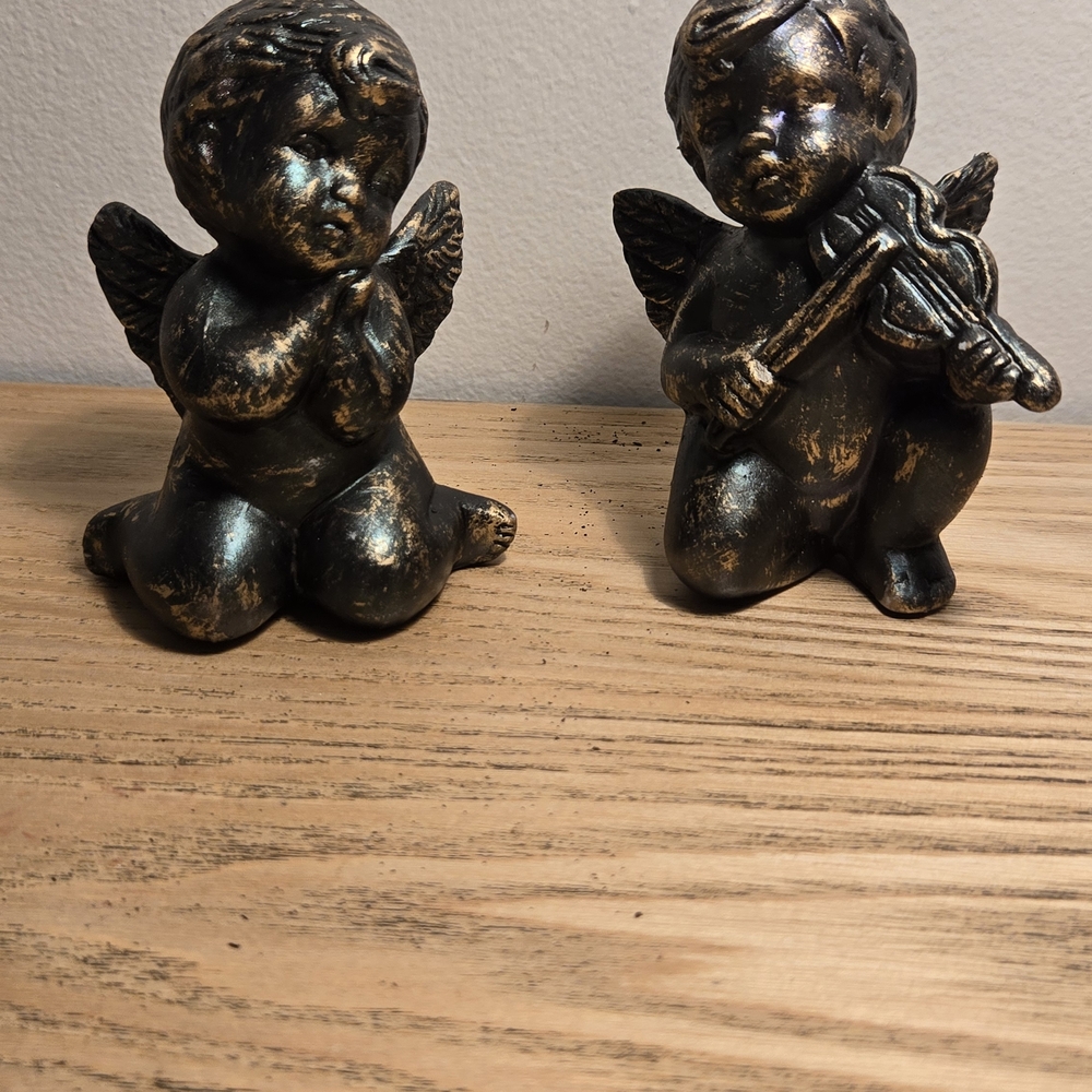 Bronze Cherub Angel Figurines